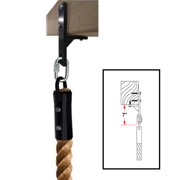 Wood Beam Hanger for Kids Climbing Ropes